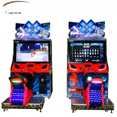Quality Snowmobile Arcade Game Arcade Motorcycle Simulator Machine With 42LCD Hd Display factory