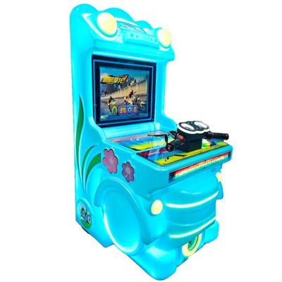 Buen precio Dreamland colorido autobús niños máquina de juego moneda operado de plástico motocicleta máquina de juego para niños tierra en línea