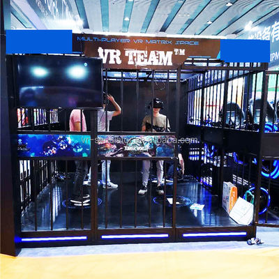 Guangzhou Virtual Reality VR Fighting Battle Arcade 9dvr 4 Person Multiplayer Big Family Shooting Zombie Room Games